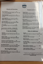 Original breakfast menu
