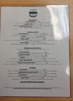 Original dinner menu